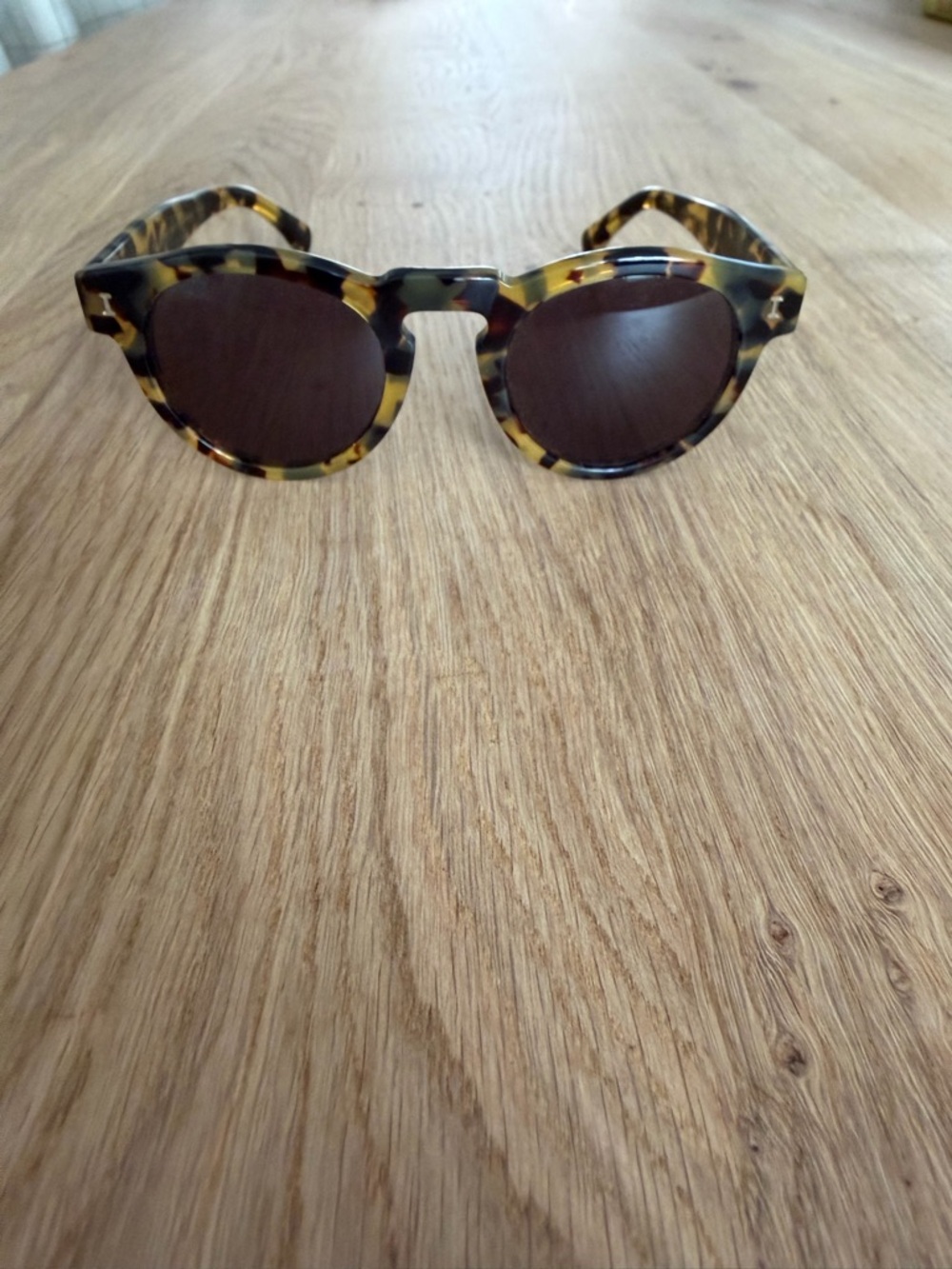 Illesteva Leonard Tortoiseshell Sunglasses - Brown & Yellow Accents - Picture 2 of 5